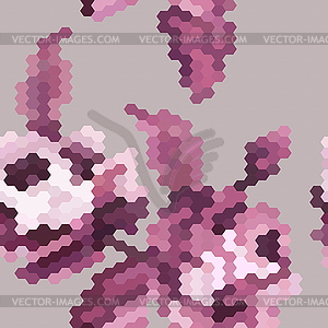 Mosaic with rose  - vector clipart