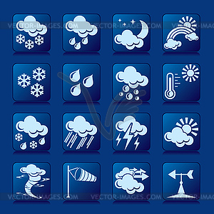 Weather icons set - vector image