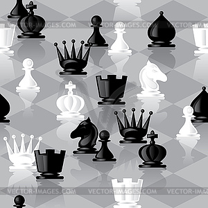 Chess seamless - vector clipart