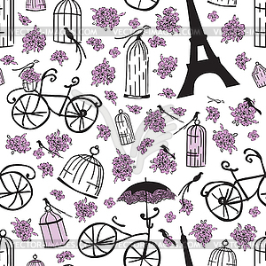 Seamless pattern with flowers  - vector image