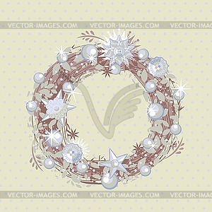 Christmas Wreath - vector clip art