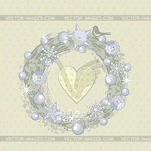 Christmas Wreath - vector clipart / vector image