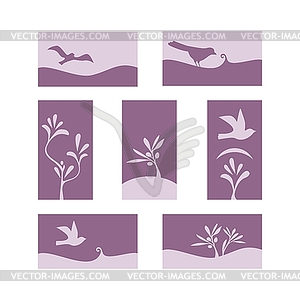 Decorative cards - vector clip art