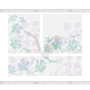 Floral Layouts Set - vector image