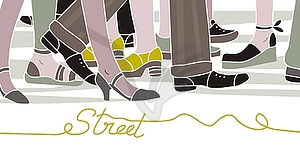 Street Scene - stock vector clipart