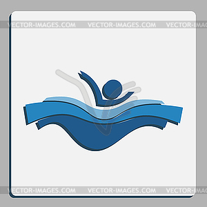 Symbol of swimming pool for web and mobile application - vector clipart