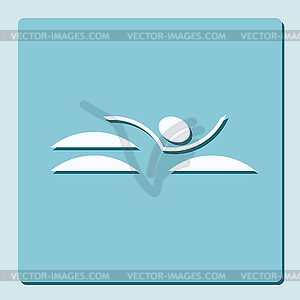 Symbol of swimming pool for web and mobile application - royalty-free vector clipart