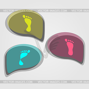 Modern icons set of pronation of the foot  - vector clipart