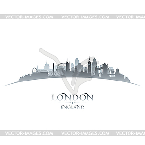 London England city skyline silhouette white - vector EPS clipart