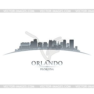 Orlando Florida city silhouette white background - vector clipart