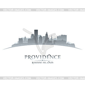 Providence Rhode Island city silhouette white - vector image