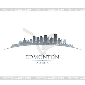 Edmonton Alberta Canada city skyline silhouette - vector clip art