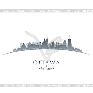 Ottawa Ontario Canada city skyline silhouette - vector image