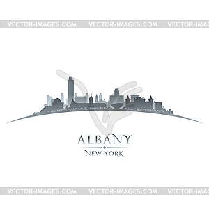 Albany New York city silhouette white background - vector EPS clipart