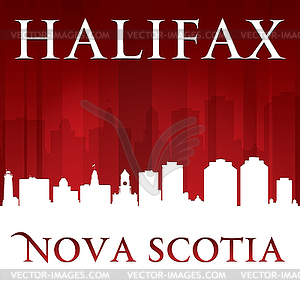 Halifax Nova Scotia Canada city skyline silhouette - vector clipart