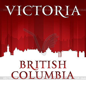 Victoria British Columbia Canada city skyline - vector image