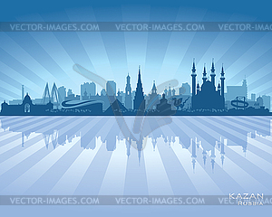 Kazan Russia skyline city silhouette - vector image