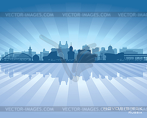 Novosibirsk Russia skyline city silhouette - vector clip art