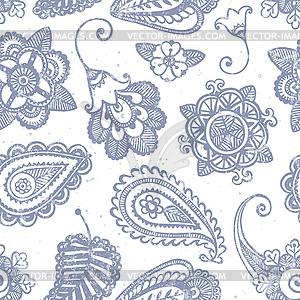 Hand-drawn seamless pattern - vector clipart