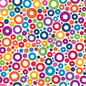 Colorful seamless pattern with circles - vector clip art