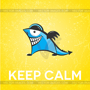 Keep calm funny character - vector clip art