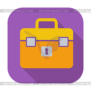 Briefcase single icon - vector image
