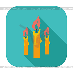 Candles single icon - vector image