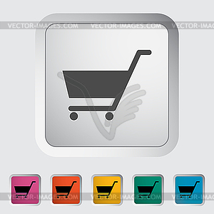 Cart flat single icon - vector image