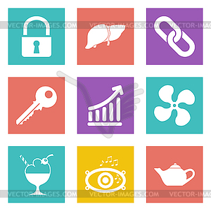 Icons for Web Design set 20 - vector image