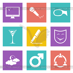 Icons for Web Design set 21 - vector image