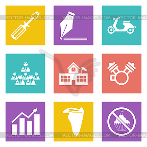 Icons for Web Design set 12 - vector clipart