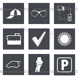 Icons for Web Design set 13 - vector clipart
