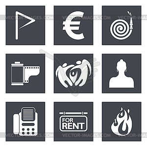 Icons for Web Design set 18 - vector image