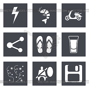 Icons for Web Design set 27 - vector clipart