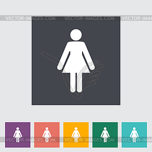 Female gender sign - vector clip art