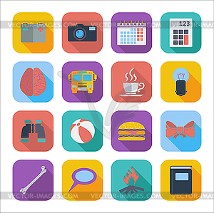 Flat icons for Web Design - color vector clipart