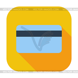 Credit card single icon - vector clipart