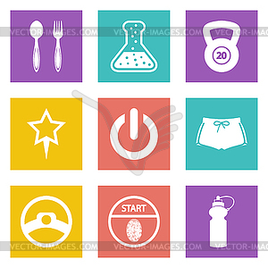 Color icons for Web Design set 41 - vector image