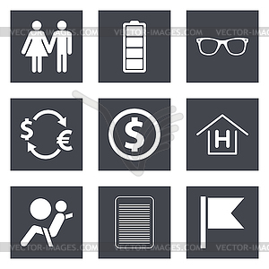 Icons for Web Design set 47 - vector clipart