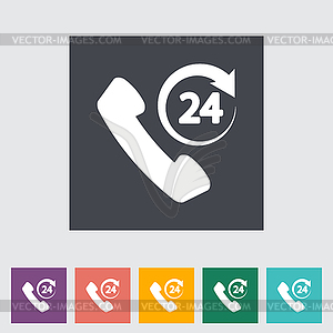 Support 24 hours - vector clip art