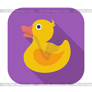 Duck flat icon - royalty-free vector image