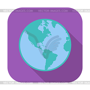 Earth icon - vector image