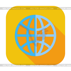 Earth flat icon - royalty-free vector image
