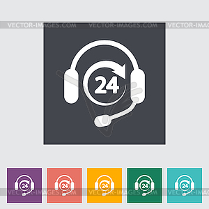 Support 24 hours - vector image