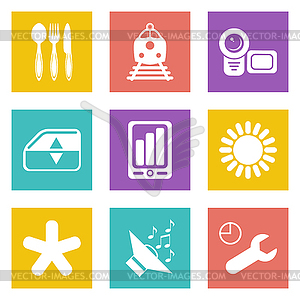 Color icons for Web Design set 50 - vector EPS clipart