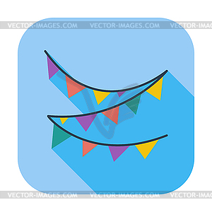 Bunting icon - vector image