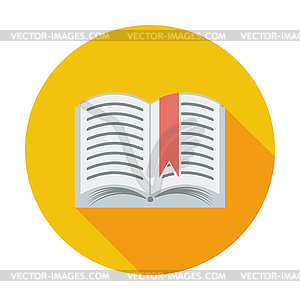 Book. Single flat icon - vector image