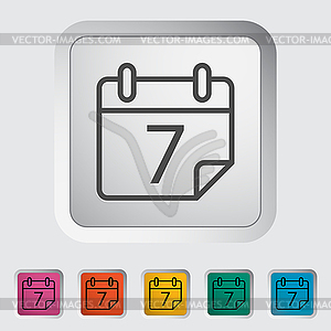 Calendar stroke icon - vector clip art