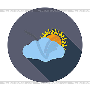 Cloudiness single icon - vector clipart