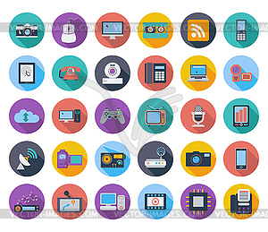 Devices icons - vector clipart